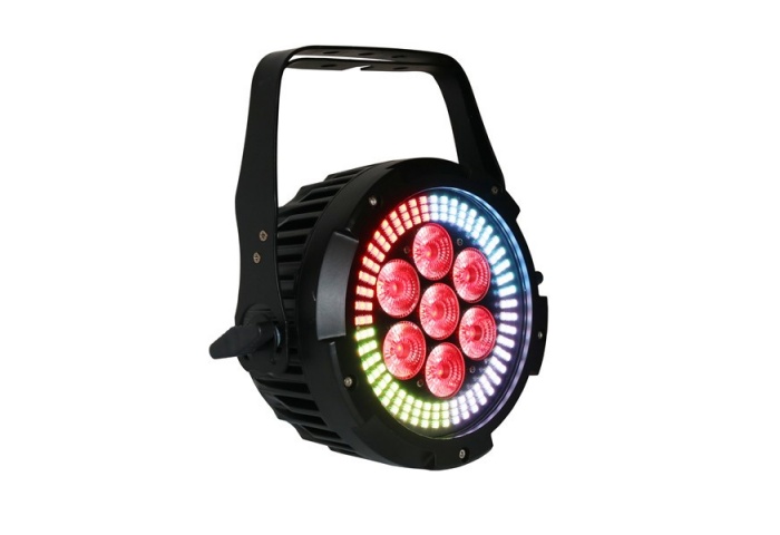 Đèn sân khấu ParLed 7X12W RGB WA+UV 6in1 LED+ 144X0.2W RGB 3in1