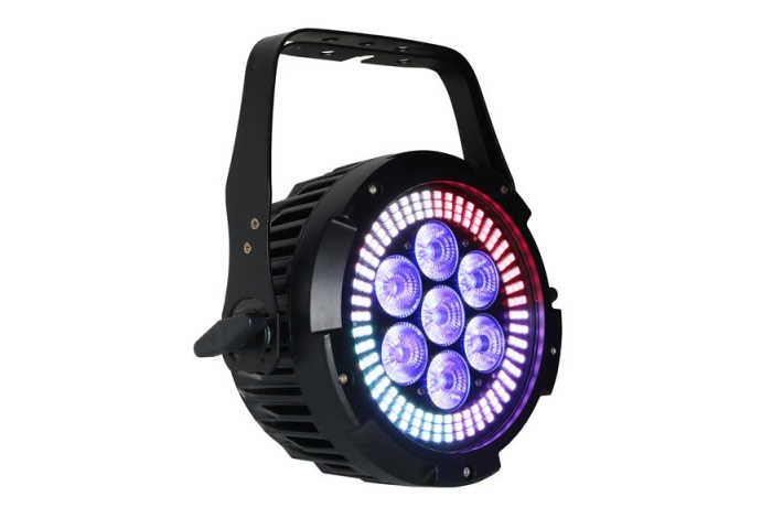 Đèn sân khấu ParLed 7X12W RGB WA+UV 6in1 LED+ 144X0.2W RGB 3in1