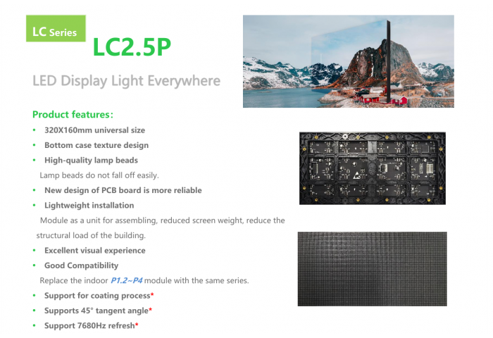 Module LED LC2.5P Indoor